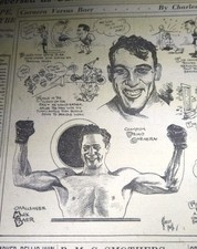 JUNE 10, 1934 NEWSPAPER PAGE #1013- BOXING 🥊- MAX BAER VS PRIMO CARNERA