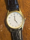 Vintage Seiko V701-1920 Analog Quartz Men Round Gold Tone Old Stock Watch
