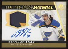 2022-23 SP Authentic Limited Patch Brandon Saad Auto /100 #41
