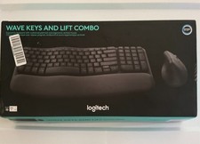 Logitech Wave Keys & Lift Combo Wireless Ergonomic Keyboard Mouse Logi Bolt Blac