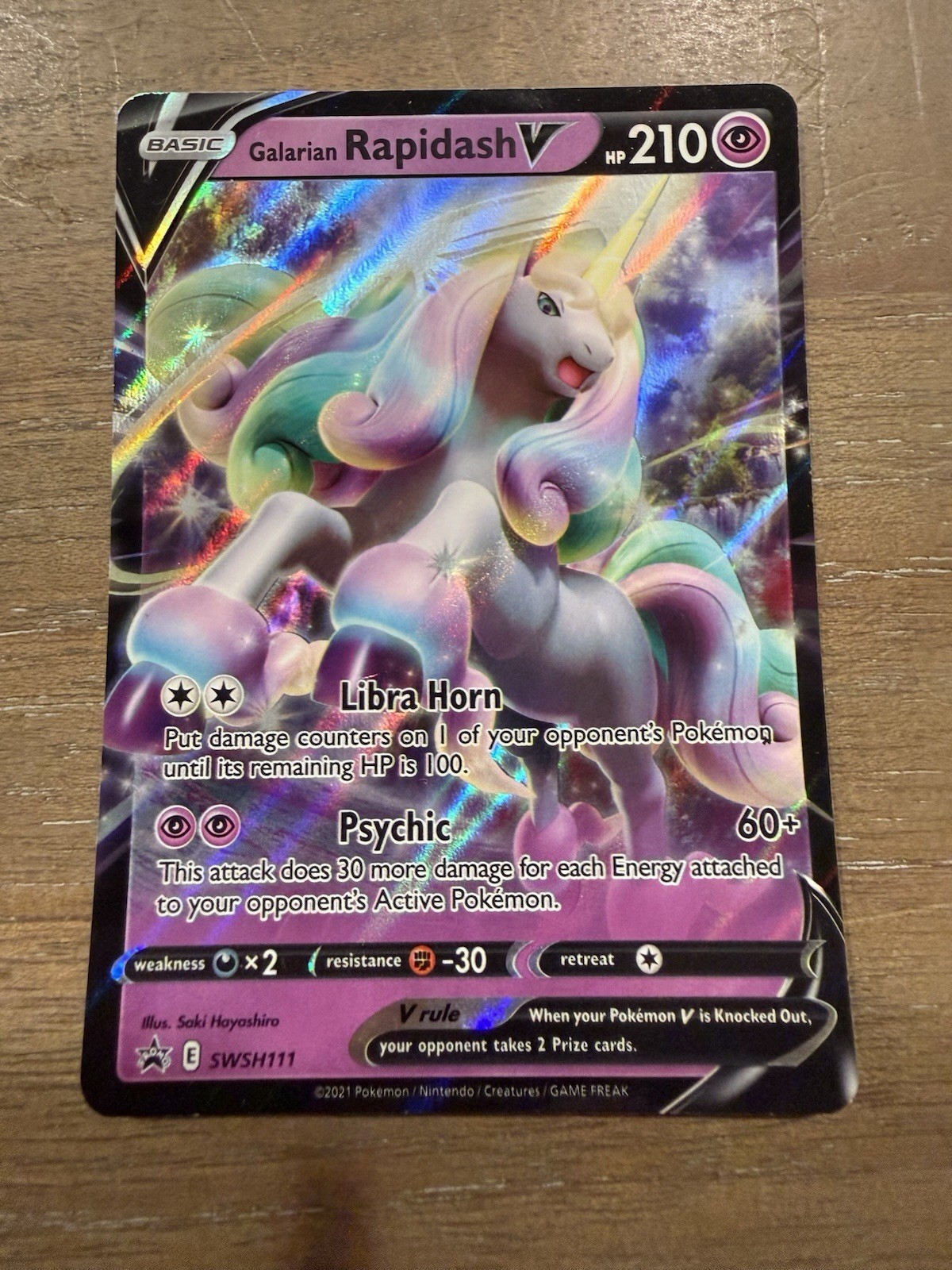 Galarian Rapidash V SWSH111 Holo Promo Sword & Shield Promo Pokemon MP/LP