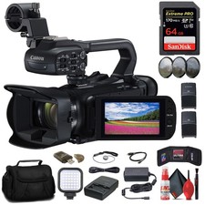 Canon XA65 Professional UHD 4K Camcorder + 64GB Memory Card + BP828 Battery +