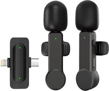 Wireless Lavalier Microphone for Video Recording Vlogging YouTube TikTok Podcast