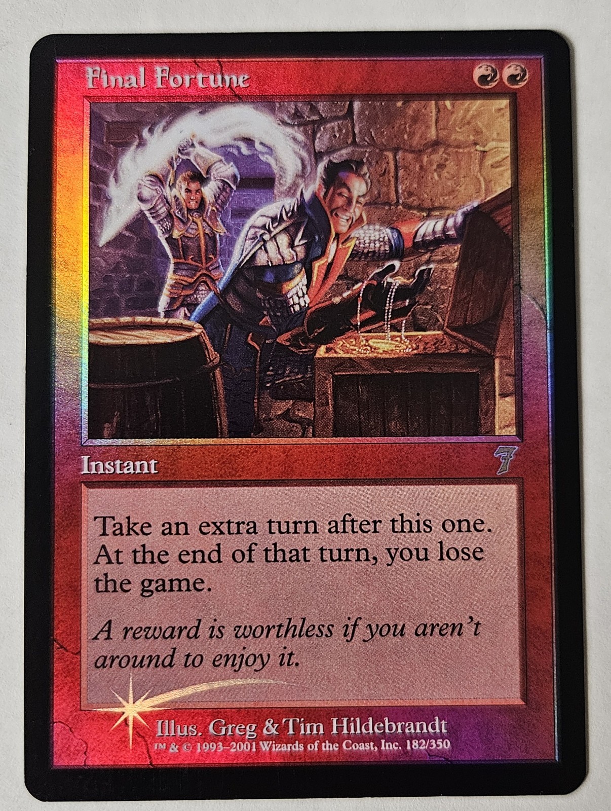 FINAL FORTUNE - FOIL - MAGIC THE GATHERING MTG - 7th EDITION - PACK FRESH - NM