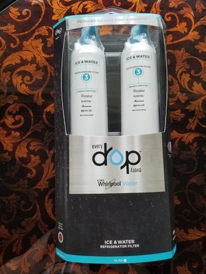 Whirlpool Water Every Drop Ice And Water Flters #3 PUR 2 PK EDR3RXD2 NEW