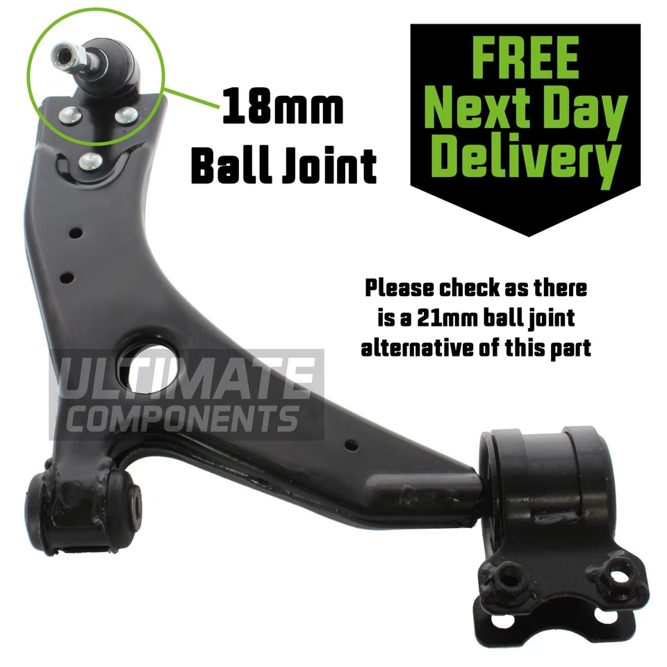 Volvo C30 2006-2014 Front Lower Wishbone Control Arm 18mm Cone 1 Pair Left Right - Image 2 of 4