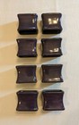 Purple Ceramic Napkin Holders Set of 8 Corona Plum Purple — photo 4