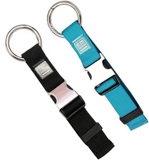 2-Pack Heavy Duty Luggage Strap Jacket Gripper Travel Accessories Black/Blue 