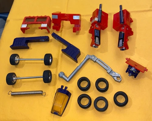 original G1 Transformers BROKEN OPTIMUS PRIME BODY PARTS LOT arms tires FREESHIP