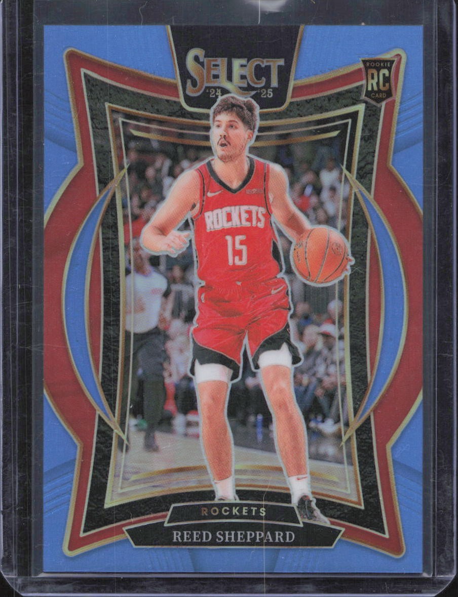 2024-25 Panini Select #68 Reed Sheppard Light Blue Prizm #/299