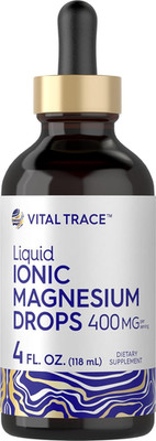 Ionic Magnesium Liquid Complex 400Mg 4 Fl Oz Vegetarian Drops Non-Gmo & Gluten F