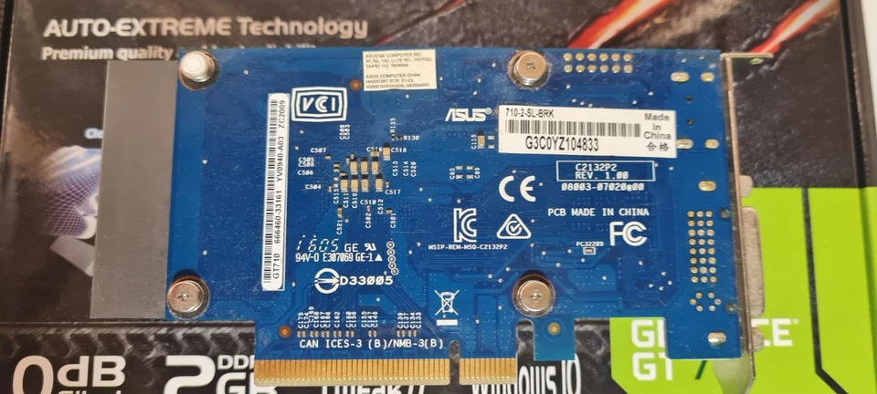 ASUS NVIDIA GeForce GT710 2GB GDDR5 GT710-SL-2GD5 Graphics Card GPU Low Profile - Image 2 of 4