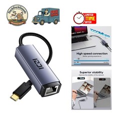 Compact USB C Ethernet Adapter for MacBook/iPad/iPhone - Plug  Play Convenience