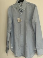 Italian Luxury Men’s Shirt Pino Borriello 100% Cotton Size M Made In Italy New