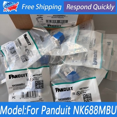 (Box of 100) NEW For Panduit NetKey NK688MBU Cat6 Keystone Jack Blue Module