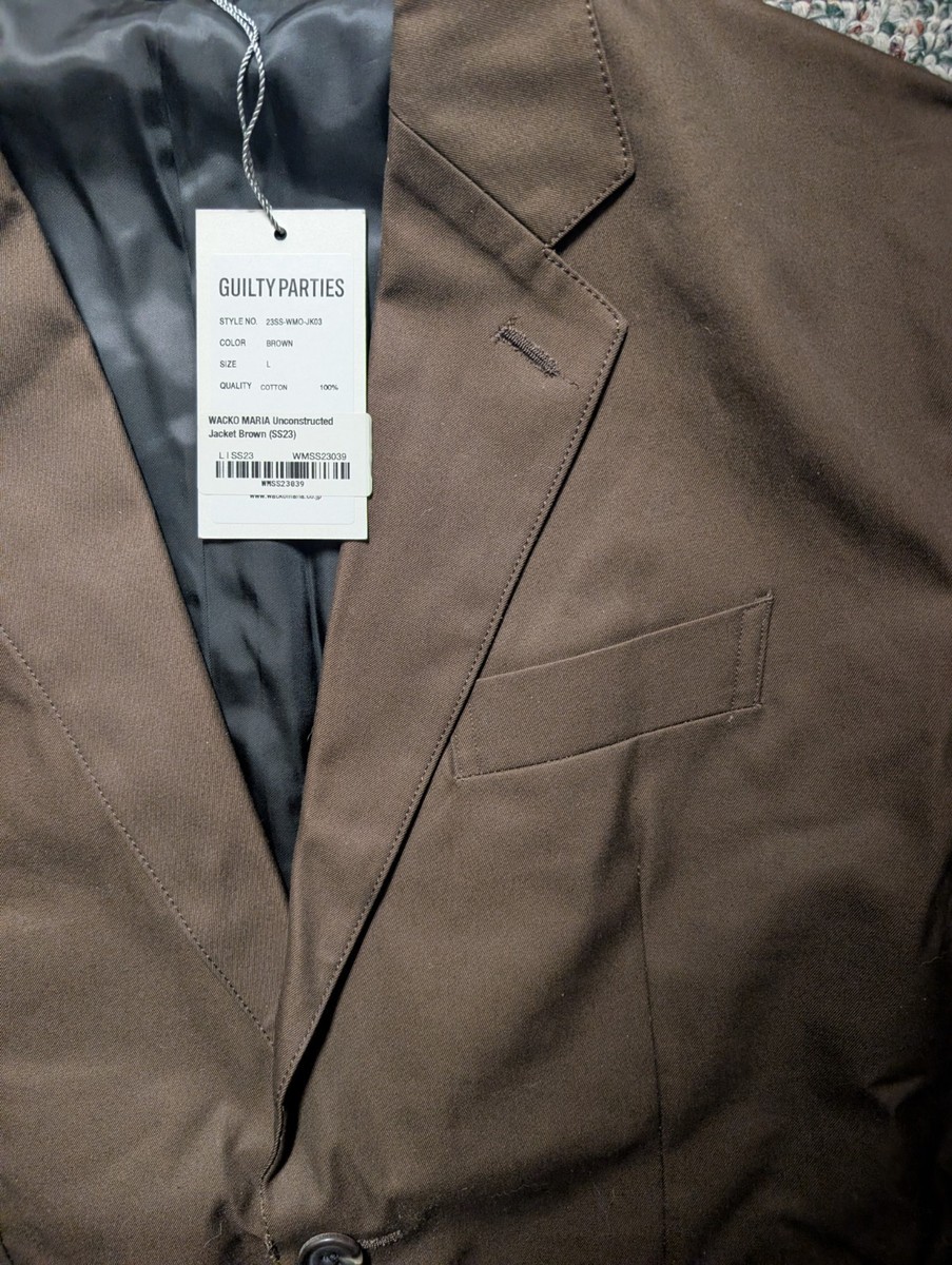 Wacko Maria Guilty Parties SS23 Unconstructed Blazer Jacket Size