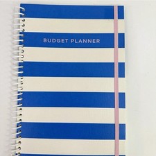 Home Finance Bill Organizer w/ Monthly Pockets Budget Planner Blue  White