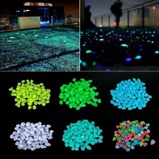 100/200/300Stk. Leuchtsteine Leuchtkiesel leuchtende Deko Kiesel Steine Garten