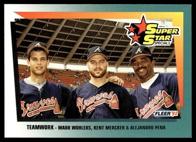 1992 Fleer Mark Wohlers/Kent Mercker/Alejandro Pena Atlanta Braves #700