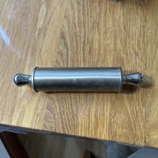 Small Metal ROLLING PIN WITH CHROME HANDLES L6.5&rdquo; (4.5&rdquo; rolling part)