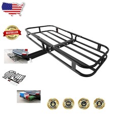 Heavy Duty 53" Hitch Mount Cargo Carrier: 500lb Capacity, Steel, Truck/Van/SUV