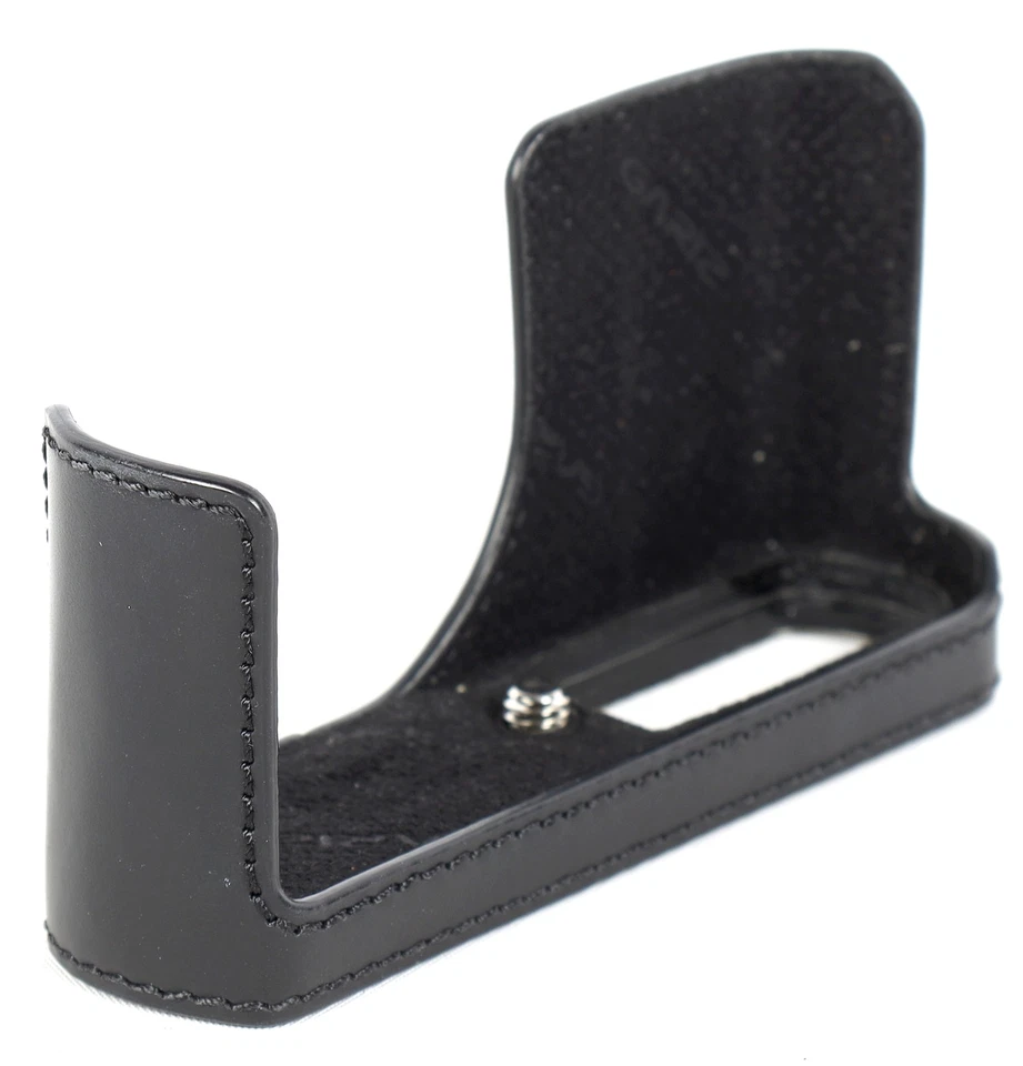 Meia caixa de couro genuíno GARIZ XS-CHZS110, preta para Lumix ZS110 - Imagem 4 de 4