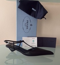 NIB PRADA Modellerie Pointed toe kitten Heel Slingback PUMP/shoes 8-8.5 US/38.5
