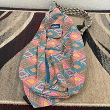 Kavu Original Rope Sling Bag Crossbody Backpack Purse Aztec Southwestern Tribal