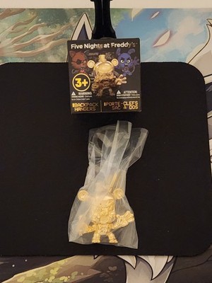 Five Nights At Freddys Backpack Hanger 24k GOLD Freddy Fazbear Clip Rare Chase