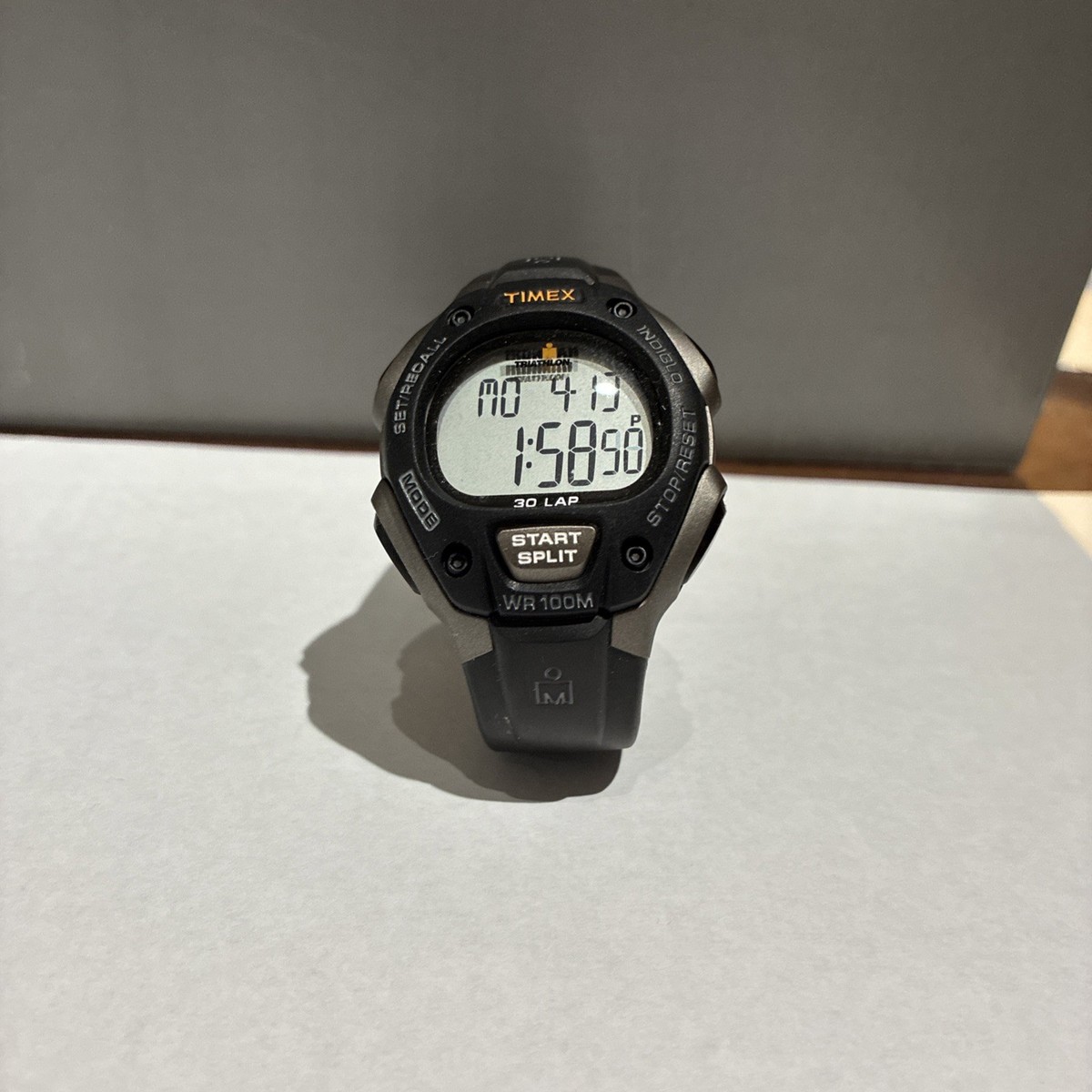 Timex Ironman Triathlon Mens Watch 38mm Black Digital 30 Lap 