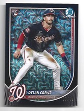 2025 Bowman Chrome Dylan Crews RC Black Mojo Refractor 07/10 #3 Nationals