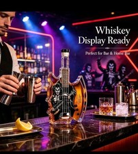 Rock Axe Guitar Whiskey Decanter KISS Band Glass Liquor Bottle 350 ml Home WWW