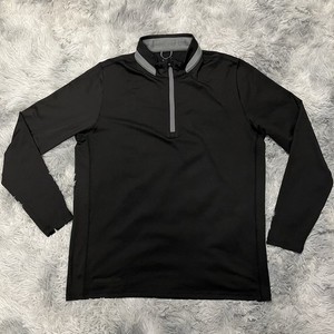 Puma Enjoy Golf Black 1/4 Zip Pullover Long Sleeve M - U9
