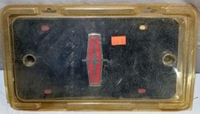 New Old Stock Lincoln Car Logo License Plate Auto Gold Made in USA Black Red Slv