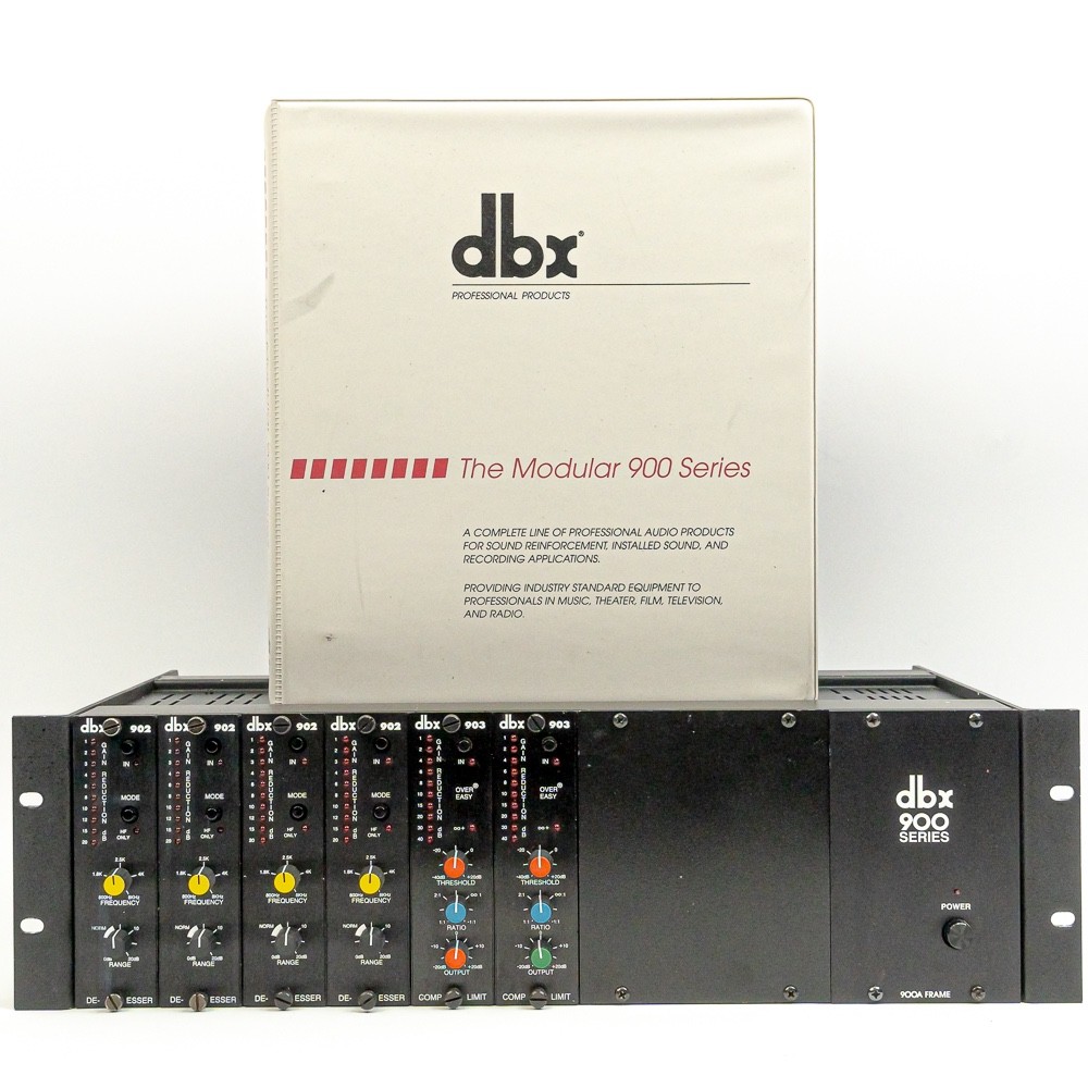 dbx 900A Rack Frame w/ 6 Modules – 4x 902 De-Esser, 2x 903