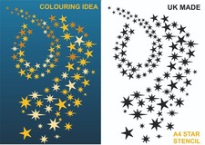 Spiral of stars STENCIL for painting airbrush wall art paint reusable mylar UK  