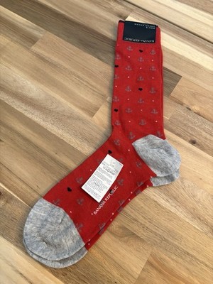 Two Pairs Of Banana Republic Men's Casual Dress Socks New With Tags 