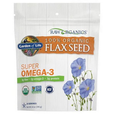 Raw Organics Golden Milled Flaxseed 396 Grams