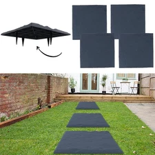 4Pcs Large Stepping Stones Outdoor Garden Walkway, Durable Plastic Pavers for...