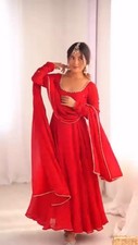 Indian Bollywood Anarkali Bridal Heavy Salwar Designer Suit Dress Ethnic Gown