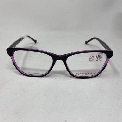 BETSEY JOHNSON EYEWEAR SAVVY PURPLE 56-17-145 FLEX HINGE EYEGLASSES OX03