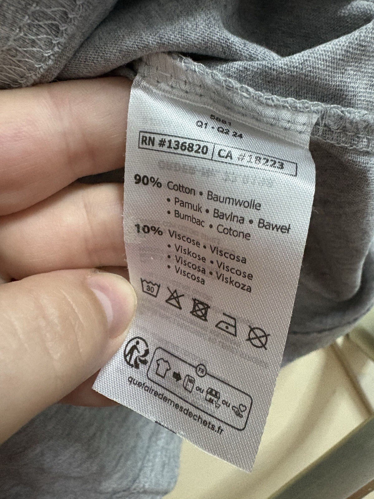 Kappa T-Shirt Mens M Grey Cotton Short Sleeve Crew Neck image 4