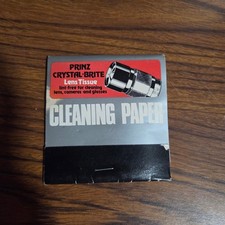 Vintage Prinz Crystal-Brite Lens Tissue Cleaning Paper Booklet Camera Optics