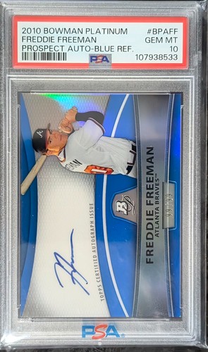 Freddie Freeman #BPAFF 2010 Bowman Platinum Prospect Autograph card