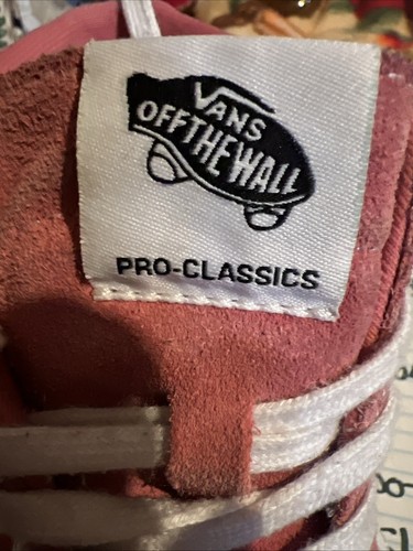 Vans Off The Wall Zapato de Skateboard Pro Rosa Cuadros Zapatillas Altas - Imagen 16 de 16