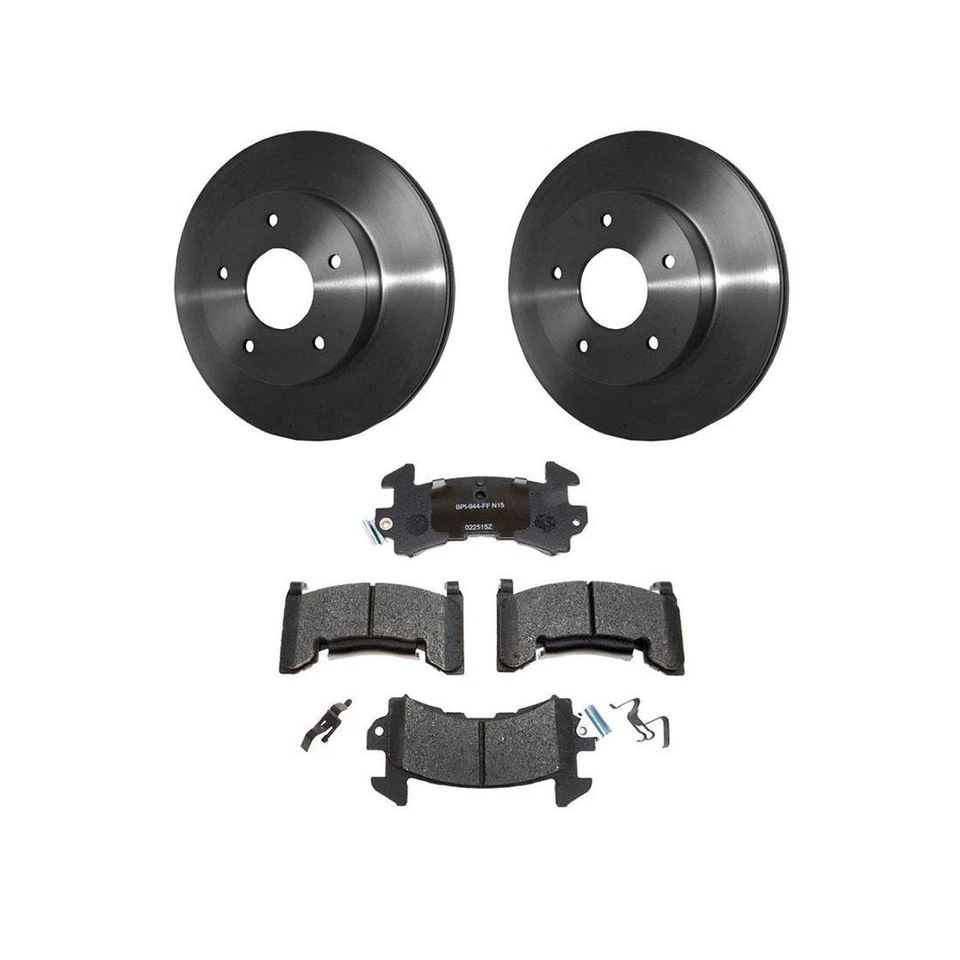 Kit de rotores de freno traseros + pastillas metálicas y herrajes para Pontiac Firebird 1979-1981 Foto 4 de 4