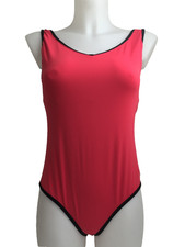 M&S Good Move Women's Tummy Control Swimsuit Pink Regular V-Neck Stretch New