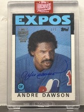 Andre Dawson 2019 Topps Archives Signatures Series 1986 Topps 1/1 Auto