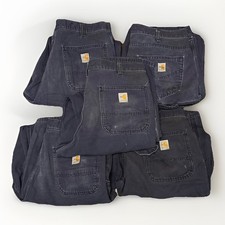 Carhartt FR Pants 36x32 Navy Blue Flame Resistant CAT 2 Carpenter Work