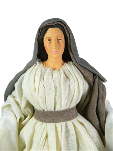 Krippe mit Stoffkleidung Cm 45h Heilige Familie für Krippe Geschenkidee - Bild 3 von 11